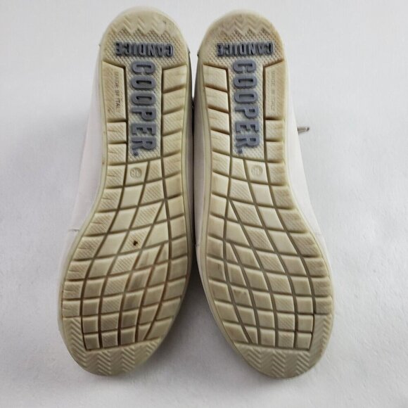 Candice Cooper High Top Sneaker Womens 7.5 EU 38 Beige Suede Side Zip Shoe Italy - Picture 9 of 11